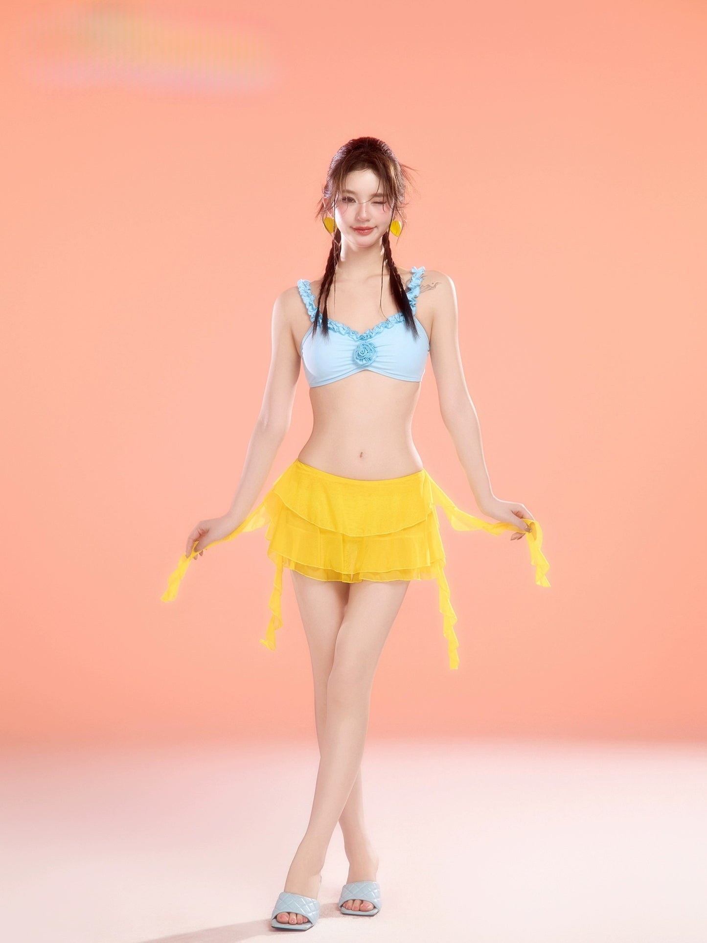 3 Piece Blue Yellow